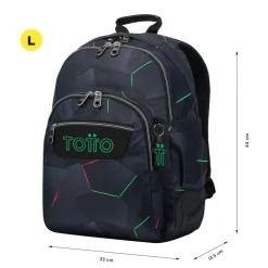 Totto - Mochila escolar fractal Crayoles
