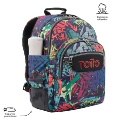 Totto - Mochila escolar graffiti Crayoles