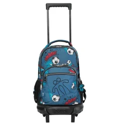 Totto - Mochila escolar pequeña con ruedas Resma - Fútbol