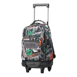 Totto - Mochila escolar pequeña ruedas manga Resma