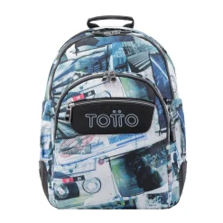 Totto - Mochila escolar postales y casetes Crayoles