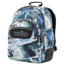 Totto - Mochila escolar postales y casetes Rayol