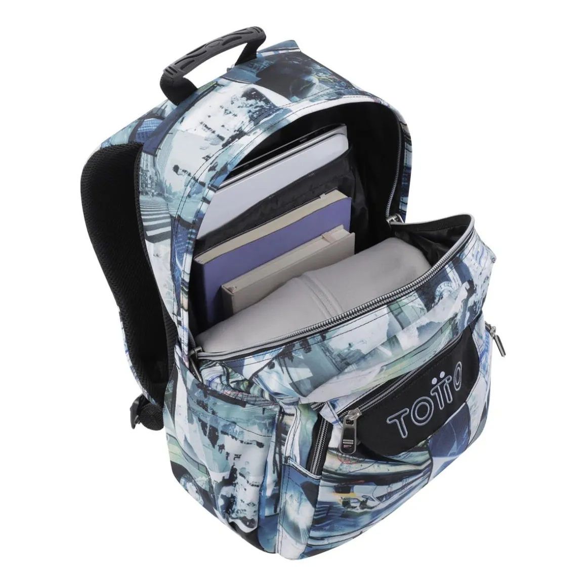 Totto - Mochila escolar postales y casetes Acuarela