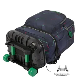Totto - Mochila escolar ruedas desmontable fractal Tiza