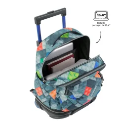 Totto - Mochila escolar ruedas desmontable bloques Tiza