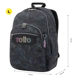 Totto - Mochila escolar salpicado color Crayoles