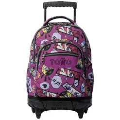 Totto - Mochila Renglones con ruedas Kitsune