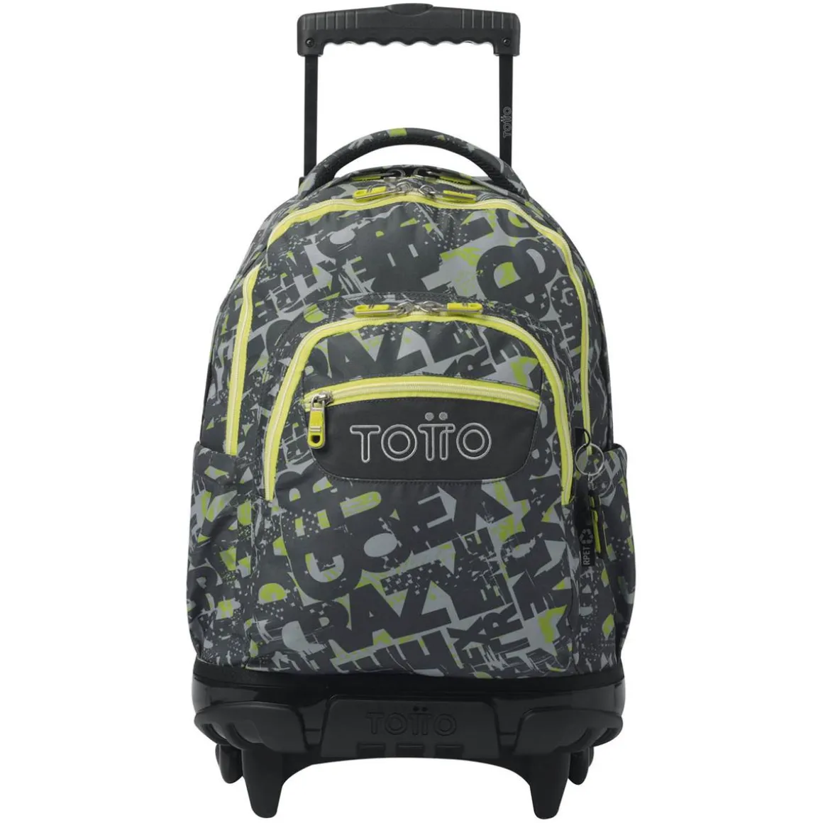 Totto - Mochila Renglones con ruedas Texgrunge