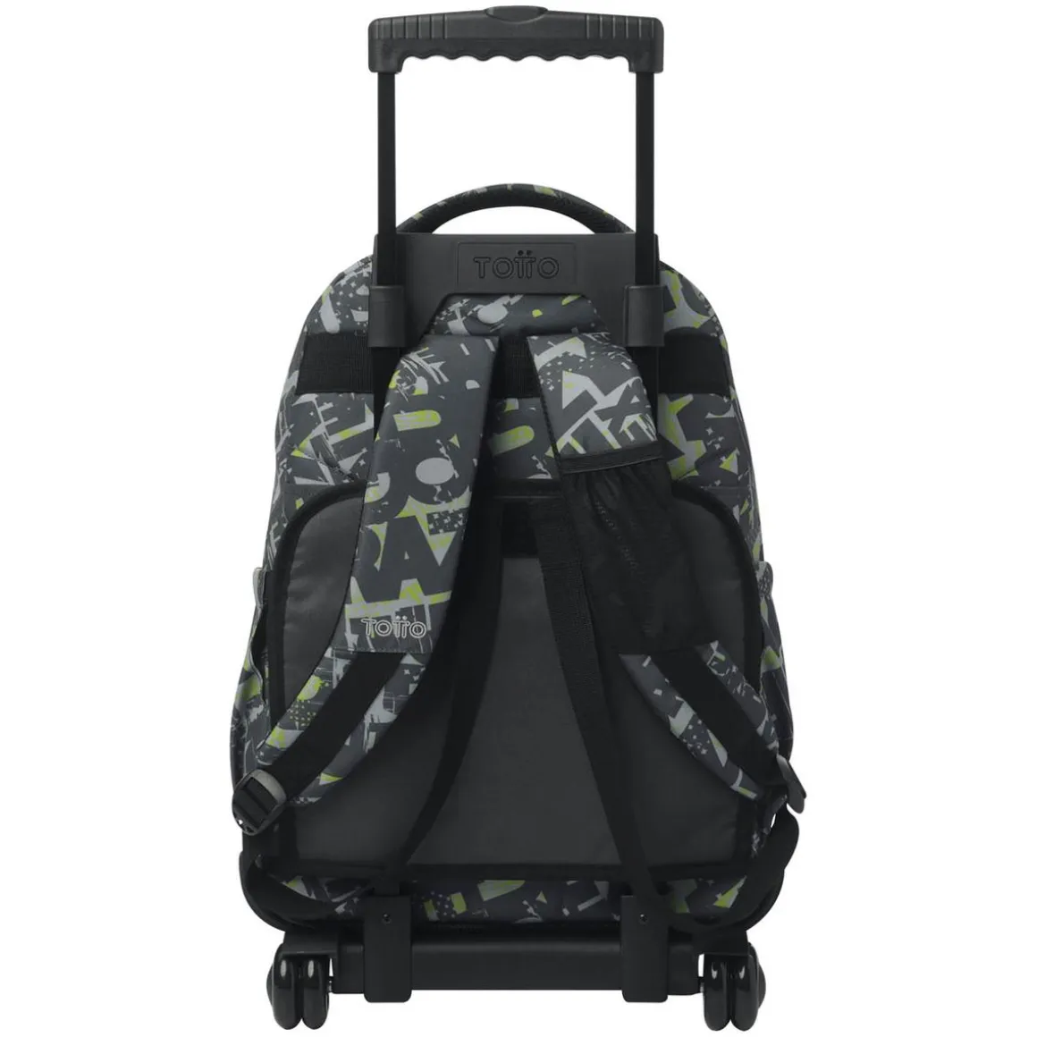 Totto - Mochila Renglones con ruedas Texgrunge