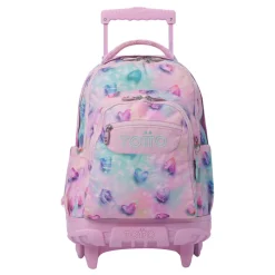 Totto - Mochila Renglones con ruedas Glitter Shiny Heart