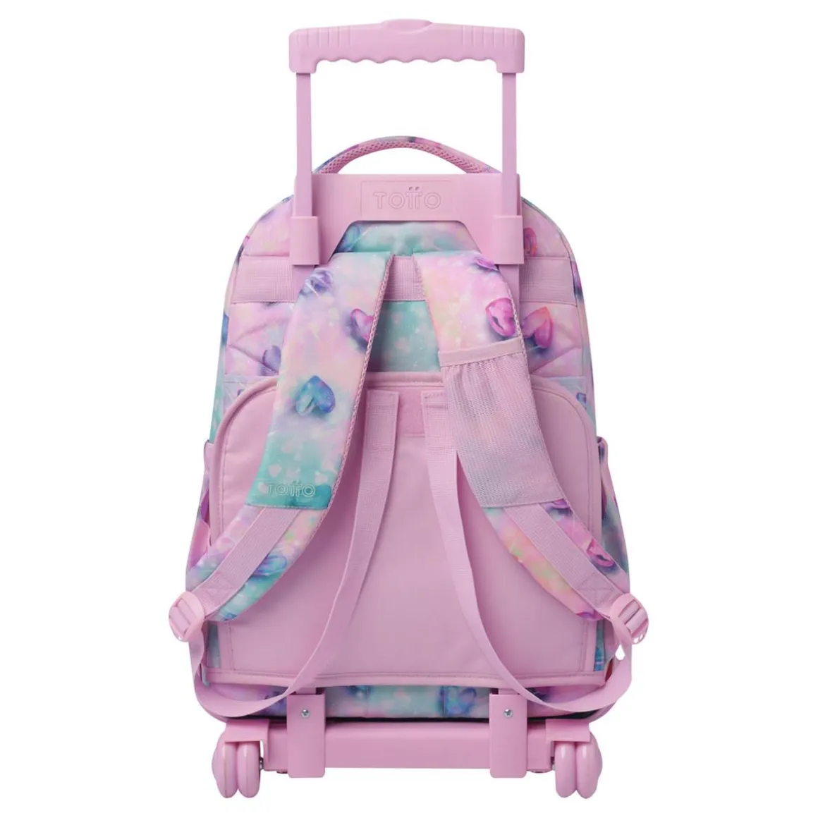 Totto - Mochila Renglones con ruedas Glitter Shiny Heart