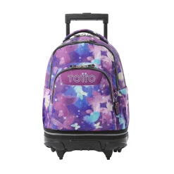 Totto - Mochila Tiza con ruedas Glitter Star Butterfly