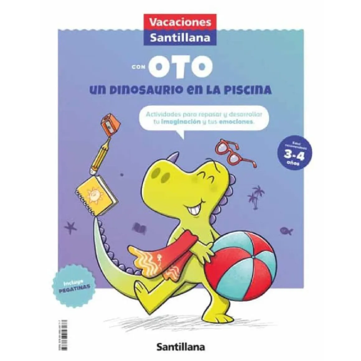Vacaciones Santillana - Vacaciones con Oto un dinosaurio en la piscina 3-4 años