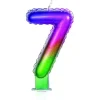 Vela multicolor número 7
