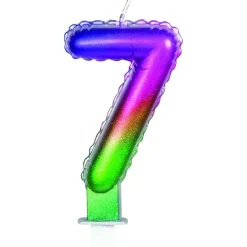 Vela multicolor número 7