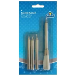 Vela musical plateada